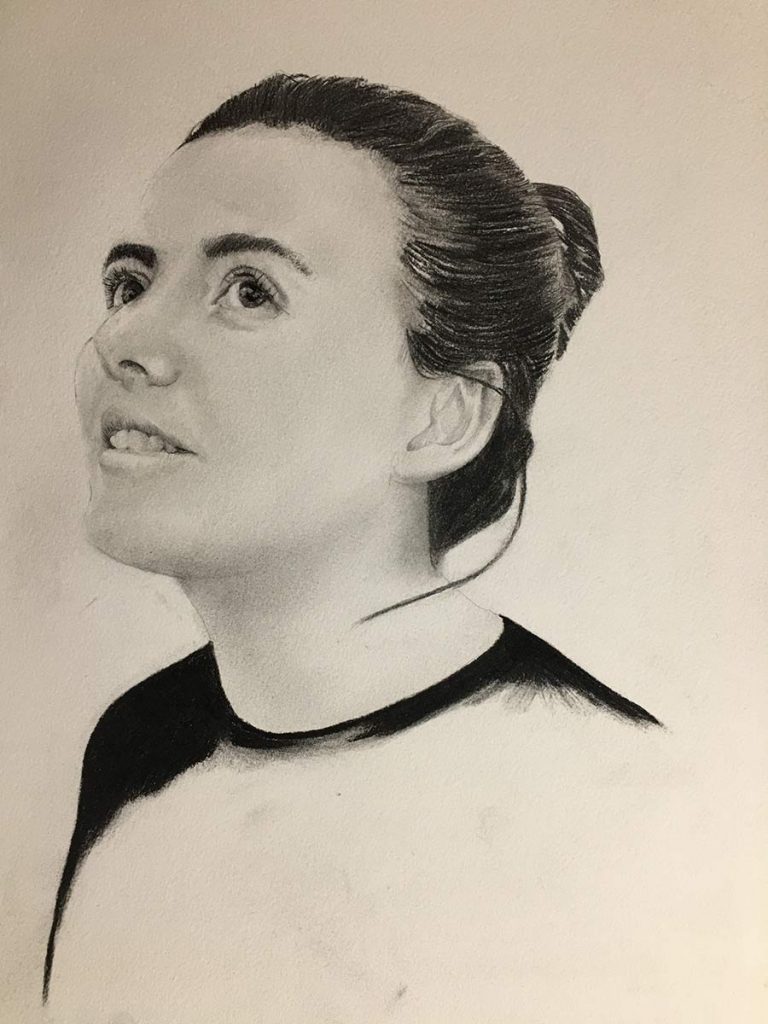 Pencil portrait of Abbie