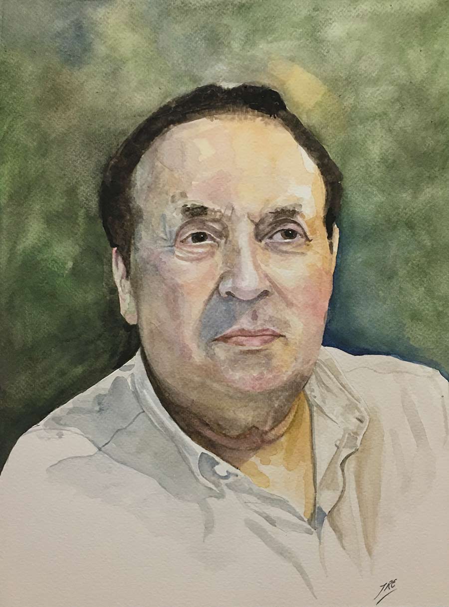 Watercolour portrait of Anthony