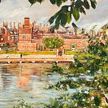 Hampton Court Palace from Cigarette Island